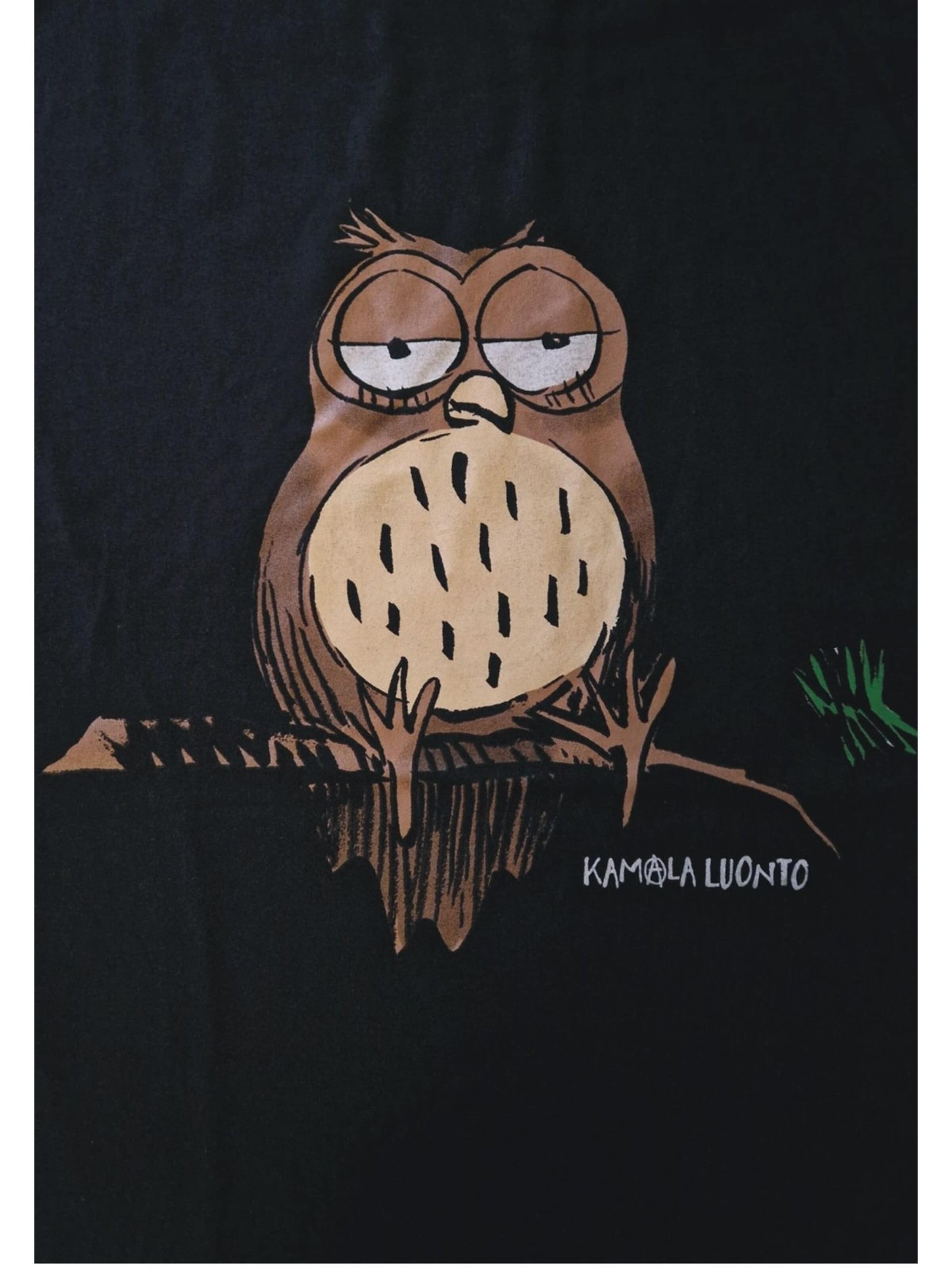 Maglietta 'Bad Nature Owl  T-Shirt' di Bad Nature in nero