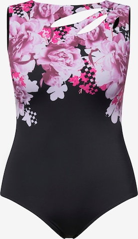 Bustier Maillot de bain Ulla Popken en noir : devant