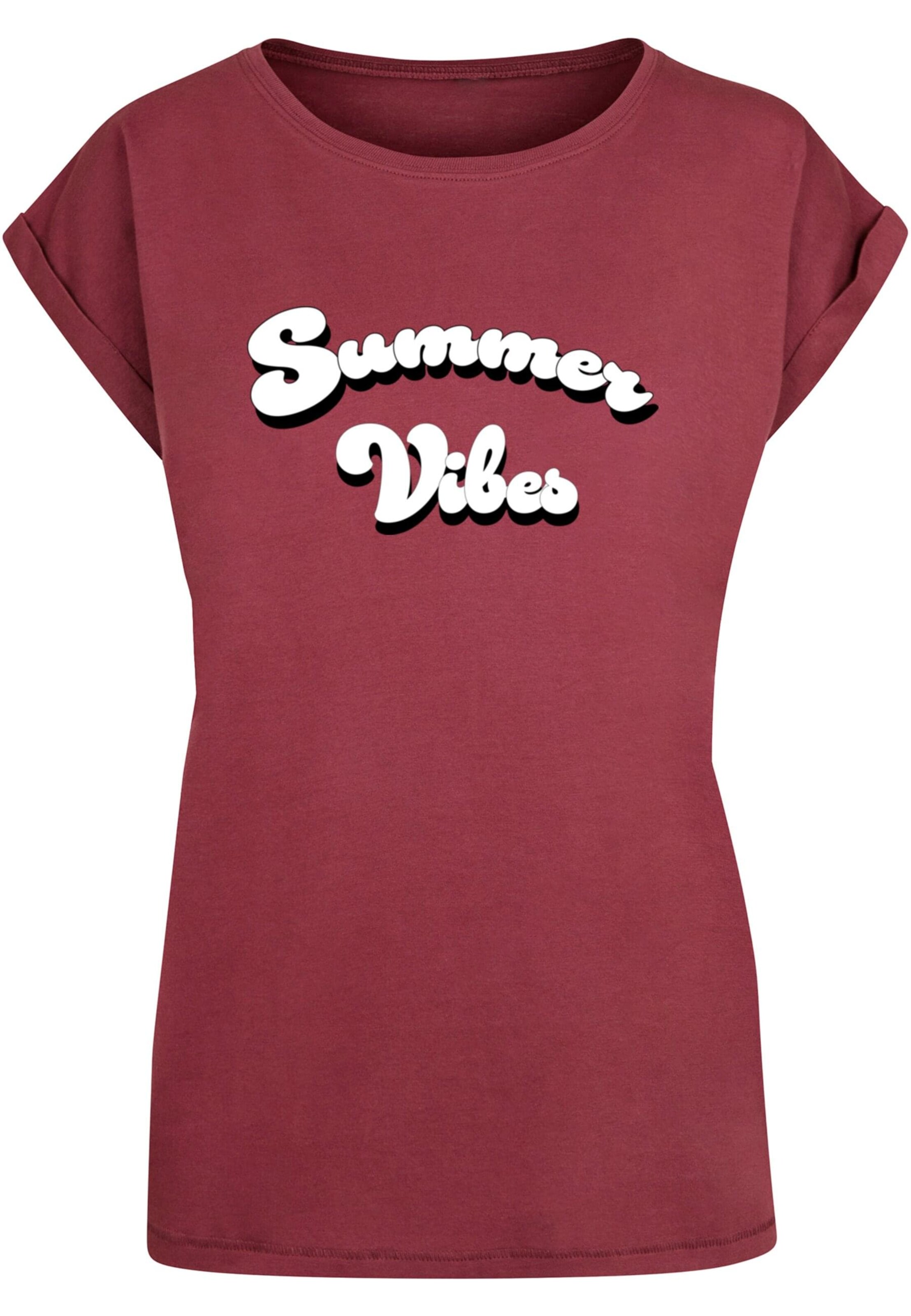 Merchcode T-Shirt 'Summer Vibes' in Rot: Vorderseite