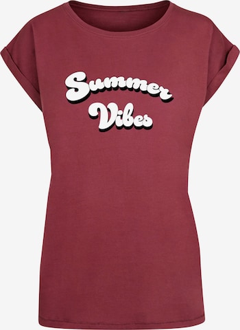 Merchcode T-Shirt 'Summer Vibes' in Rot: predná strana