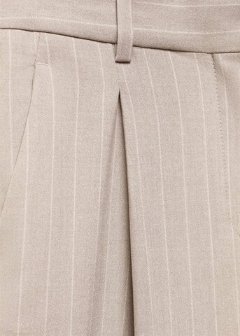 MANGO Wide leg Veckad byxa 'Florida' i beige