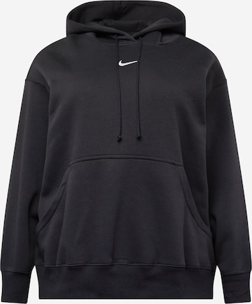 melns Nike Sportswear Sportisks džemperis 'Phoenix': no priekšpuses