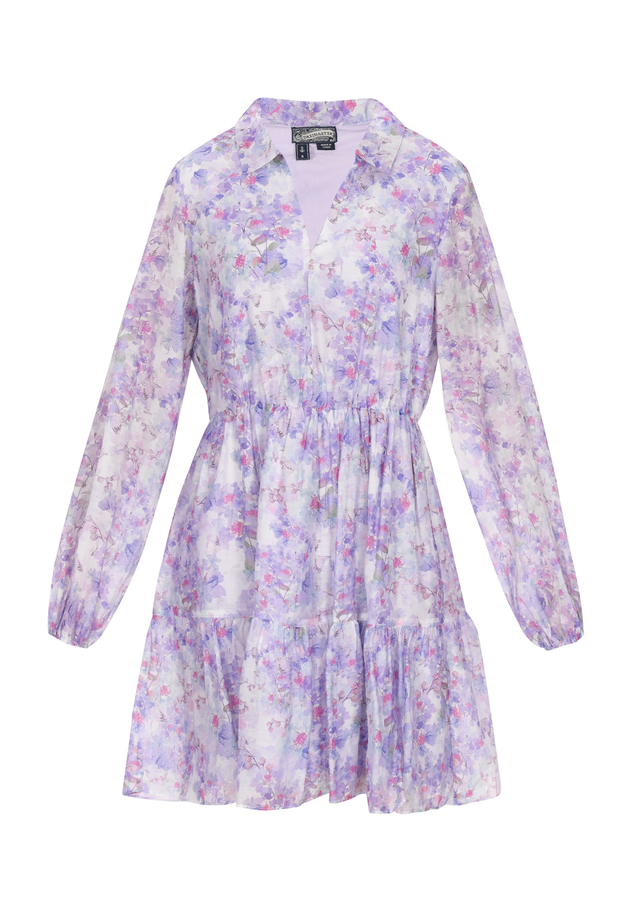 DreiMaster VintageKošulja haljina - siva boja: prednji dio