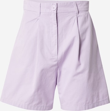 Monki Regular Pleat-Front Pants in Purple: front