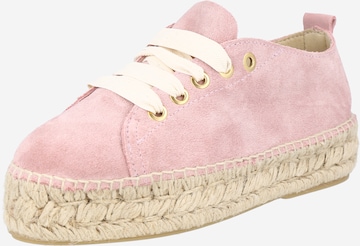 JUTELAUNE Lace-Up Shoes in Pink: front