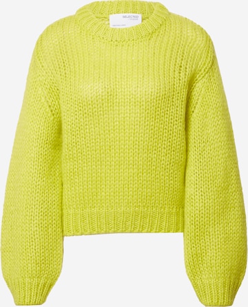 Pull-over 'SUANNE' SELECTED FEMME en vert : devant