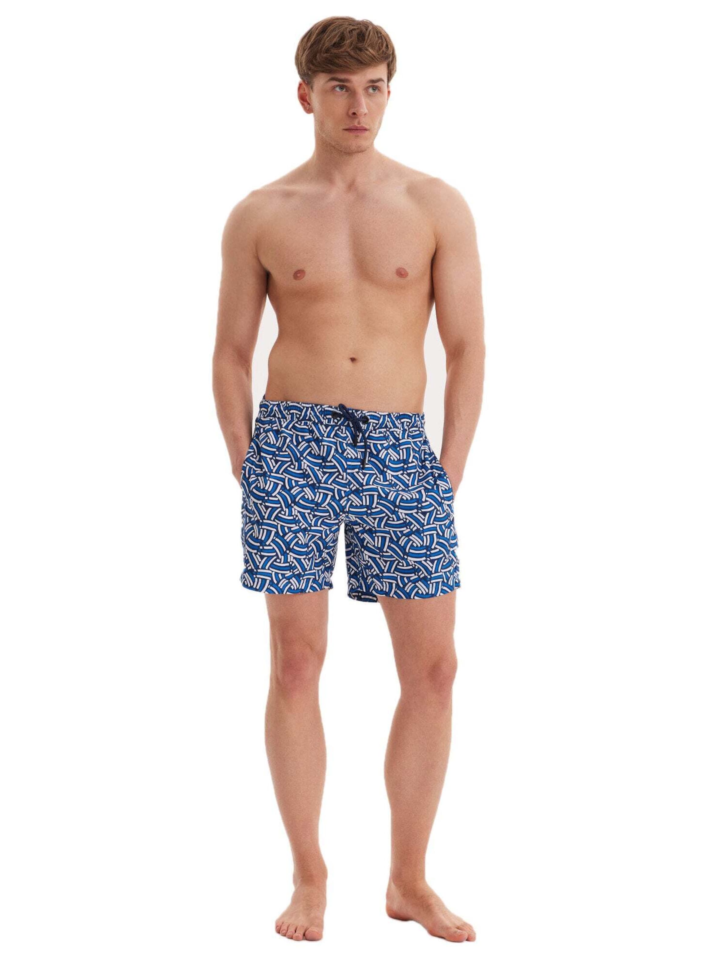 Shorts de bain 'Geometric' WESTMARK LONDON en bleu