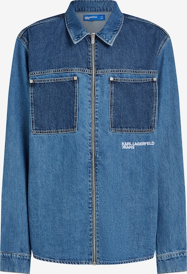 Marškiniai iš KARL LAGERFELD JEANS, spalva – tamsiai (džinso) mėlyna / tamsiai mėlyna / balta, Prekių apžvalga