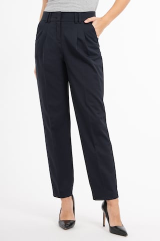 Recover Pants Regular Pleat-Front Pants in Blue: front