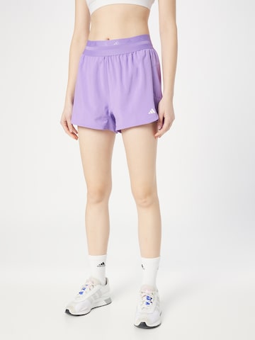 ADIDAS PERFORMANCE Loosefit Sportovní kalhoty 'Hyperglam Pacer' – fialová: přední strana