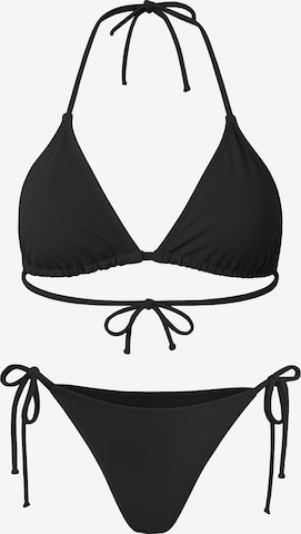 Triangle Bikini Yenita en noir : devant