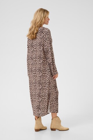 Cream Jurk 'Venta' in Bruin
