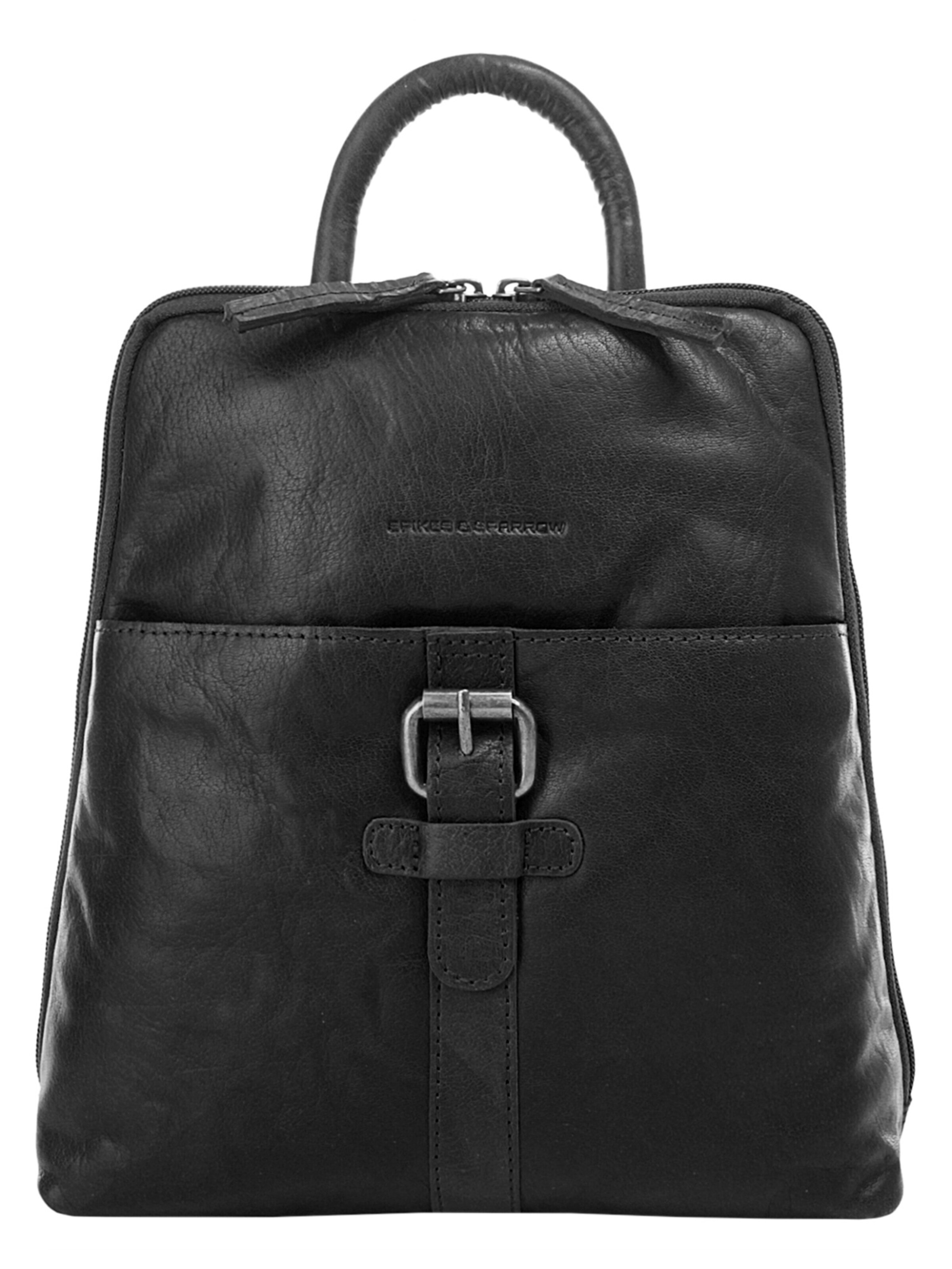 Spikes & Sparrow Backpack in Black: front