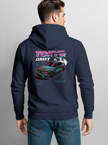 Neverless Sweatshirt 'Tokyo Drift' in Blue