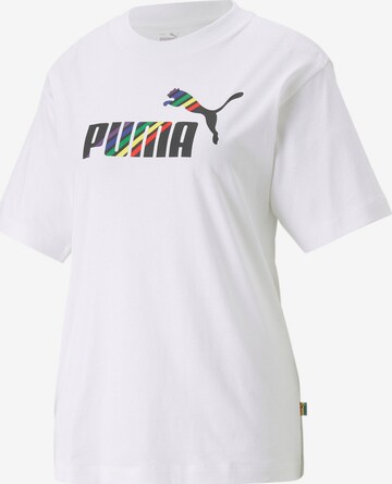 PUMATehnička sportska majica 'Love Is Love' - bijela boja: prednji dio