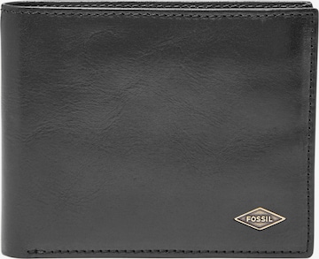 FOSSIL Wallet in Black: front