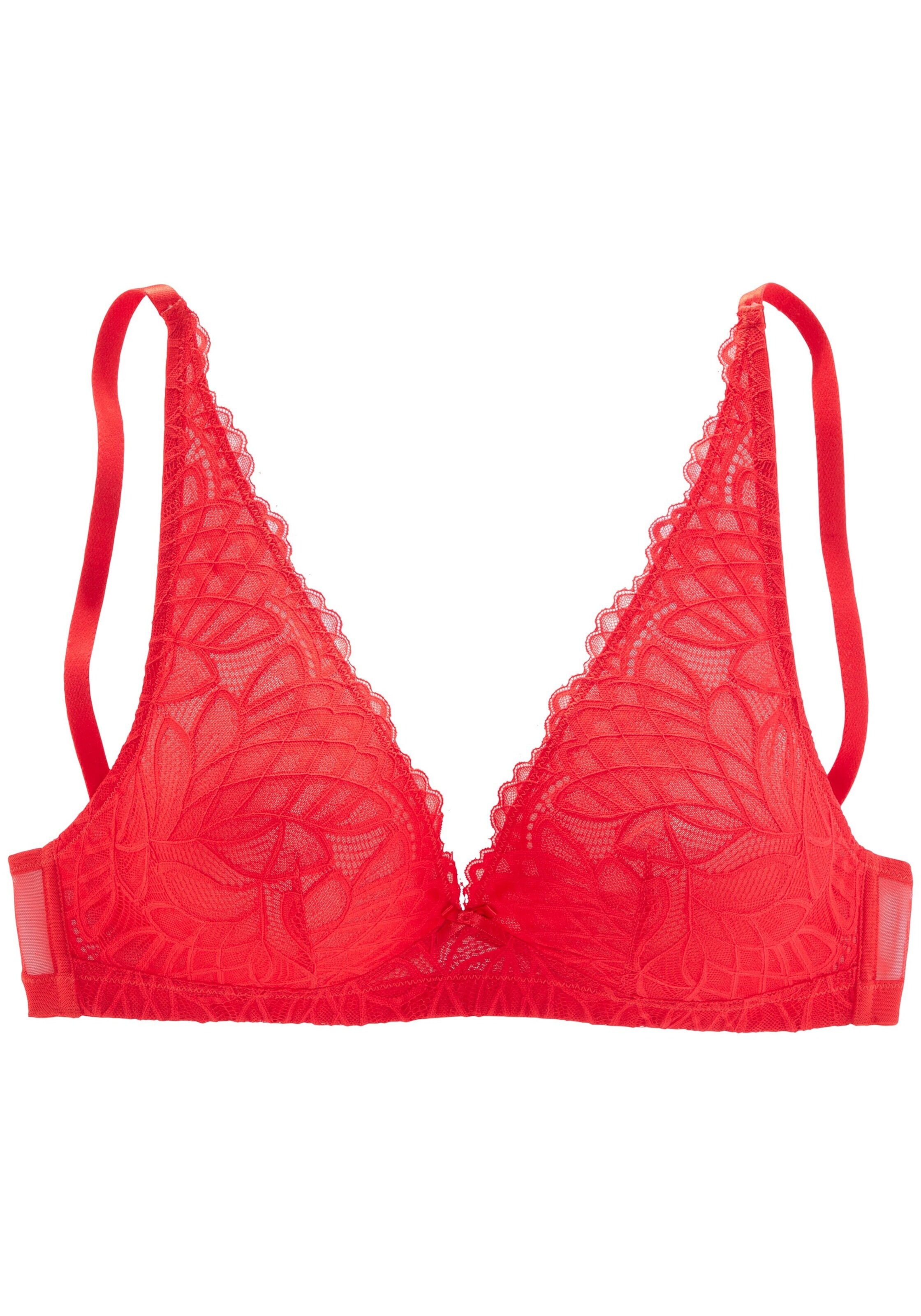 LASCANA Triangle Bra in Red: front