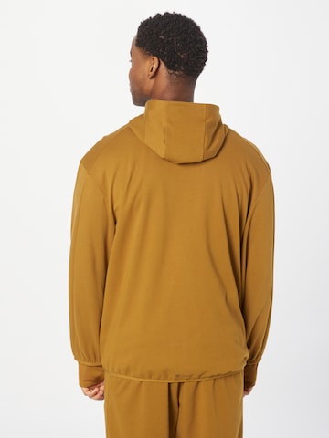 ADIDAS PERFORMANCE Athletic Zip-Up Hoodie 'Base Aeroready ' in Brown