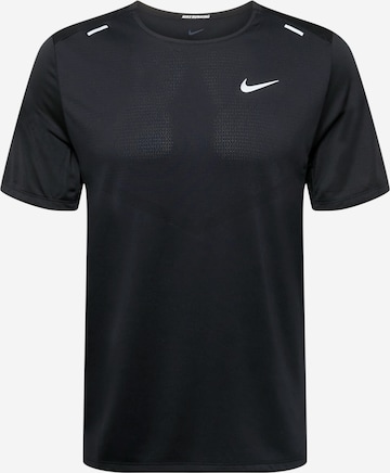 NIKETehnička sportska majica 'Rise 365' - crna boja: prednji dio