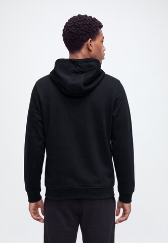 4F - Sudadera con cremallera deportiva en negro