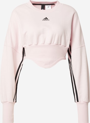 ADIDAS SPORTSWEAR Sportovní mikina 'Dance 3-Stripes Corset-Inspired' – pink: přední strana