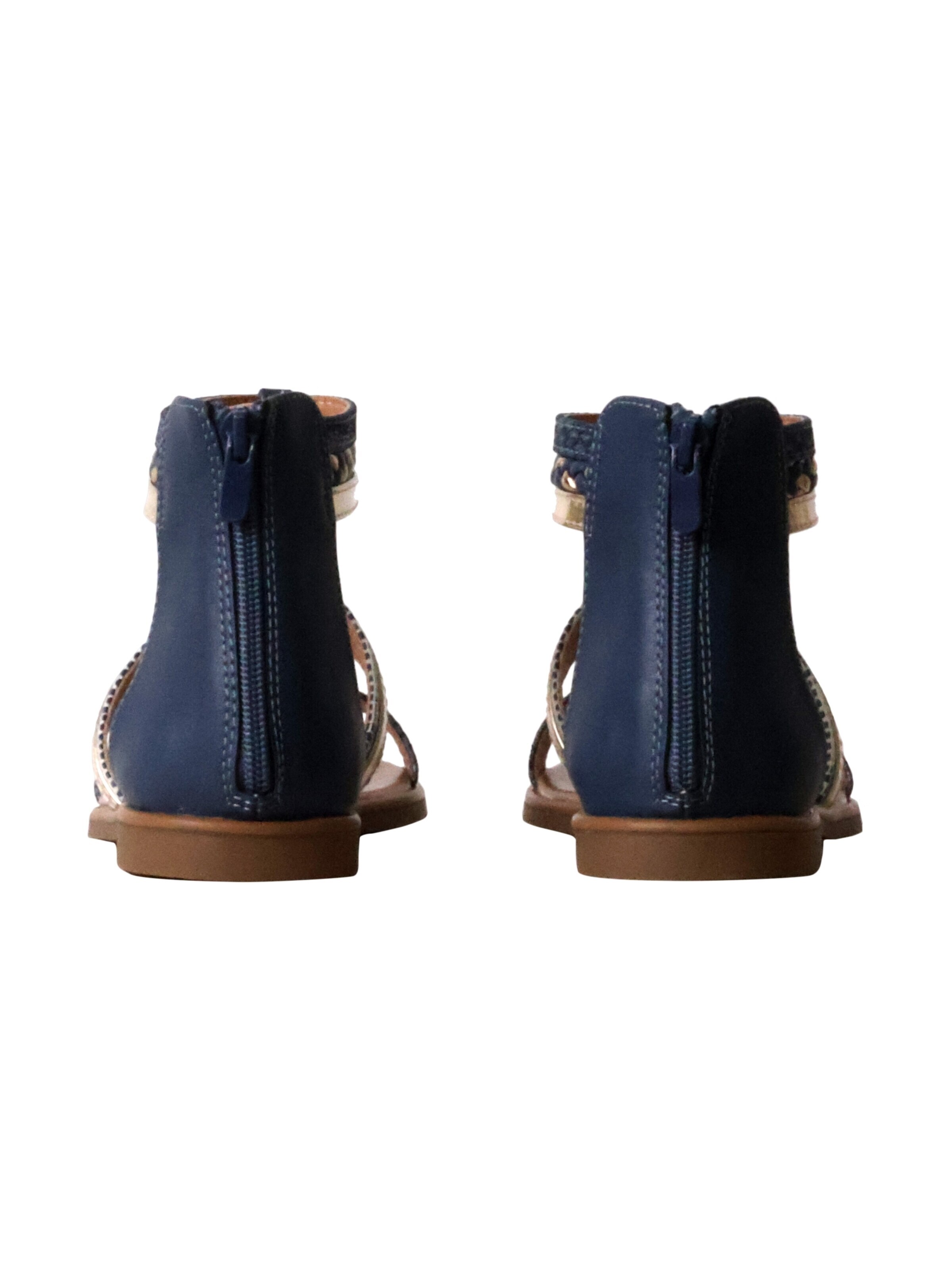Sixth Sense - Sandalias 'Flache Sandalen mit Reißverschluss' en azul