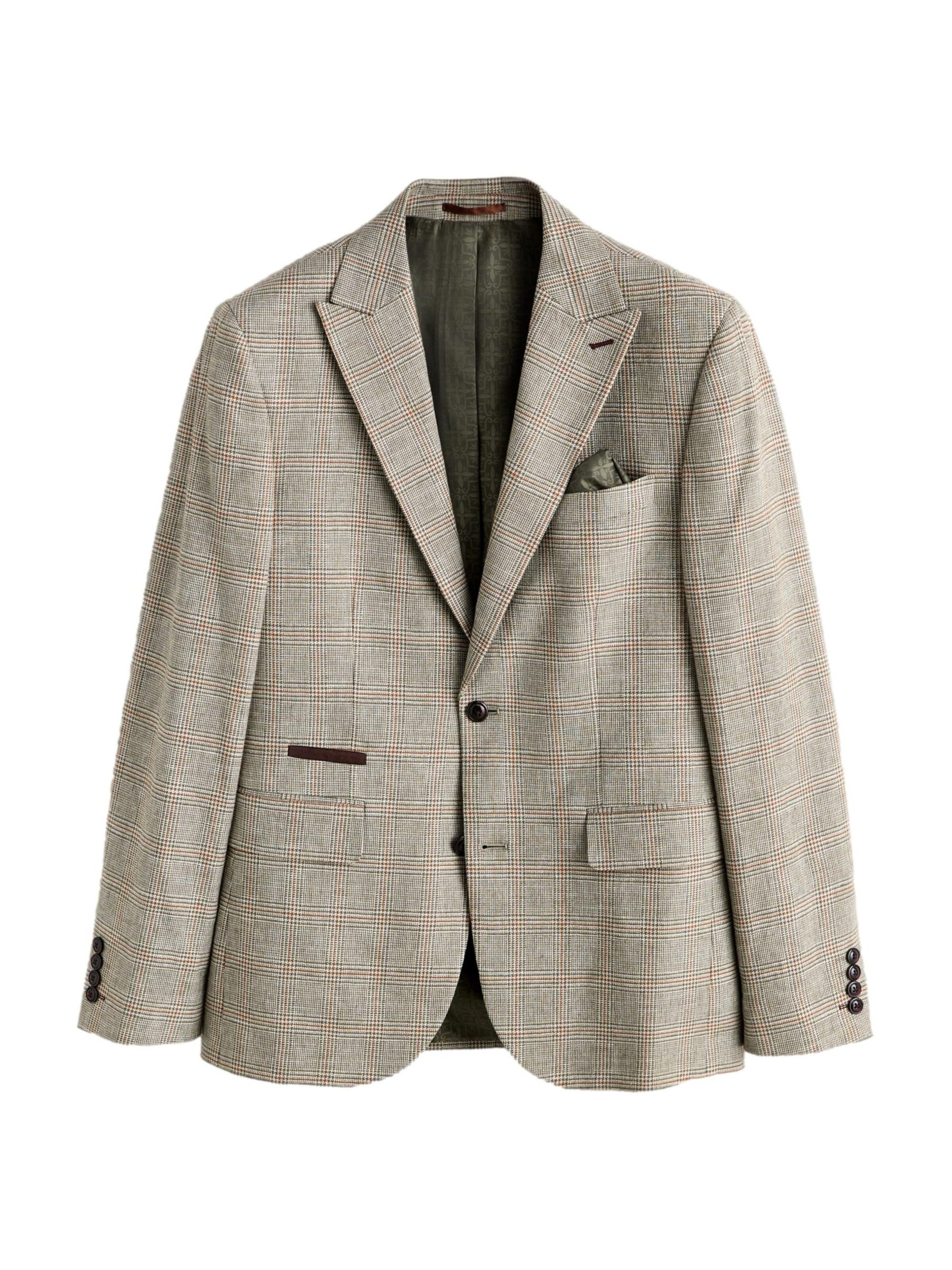 Next - Ajuste regular Chaqueta saco en verde: frente