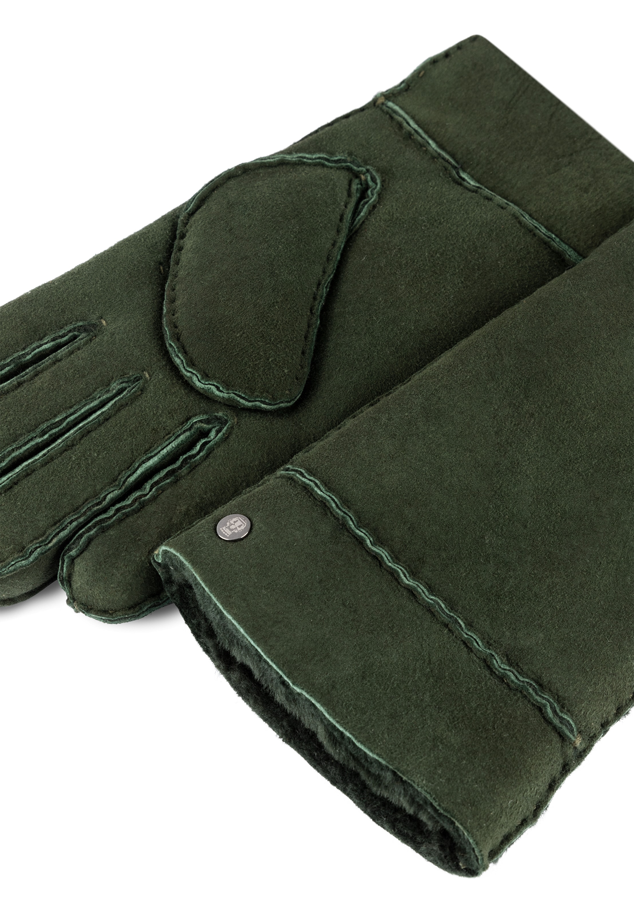 Roeckl Vingerhandschoenen 'Classic Silk Lamb' in Groen