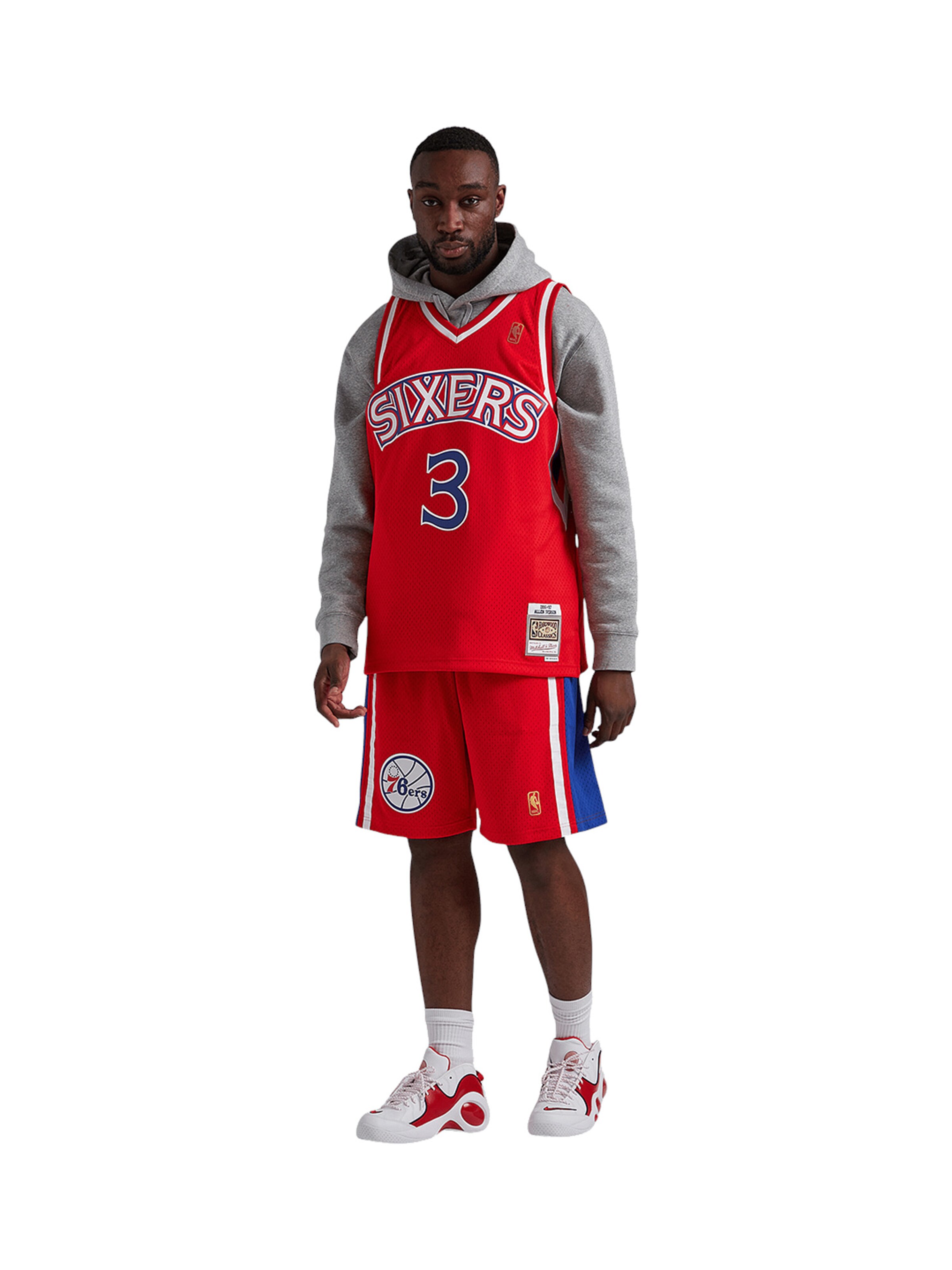 Mitchell & Ness regular Παντελόνι φόρμας 'NBA Philadelphia 76ers' σε κόκκινο