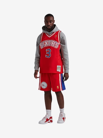 Mitchell & Ness Regular Urheiluhousut 'NBA Philadelphia 76ers' värissä punainen