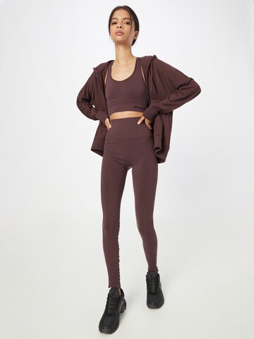 Hummel Skinny Workout Pants 'Tif' in Brown