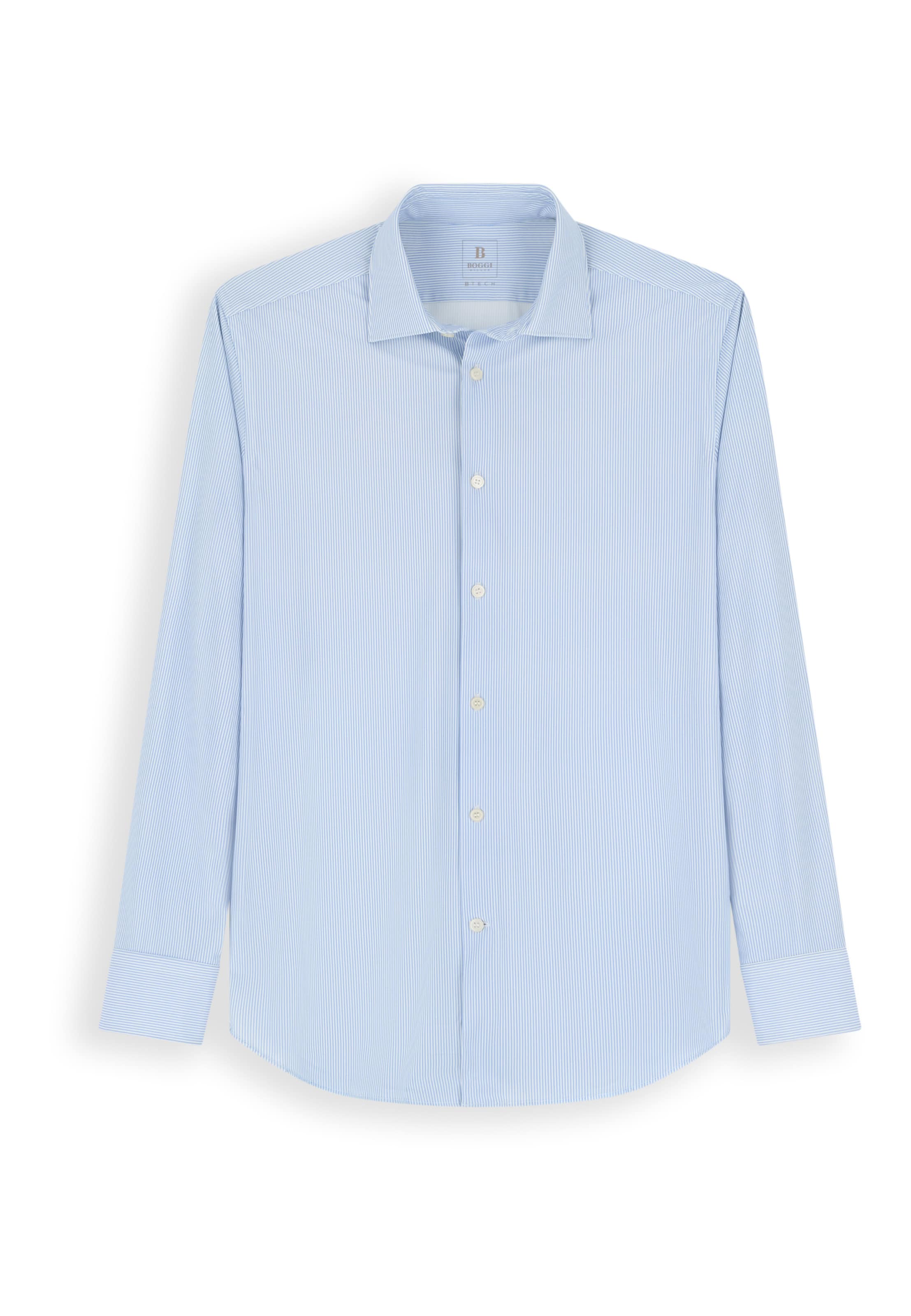 Boggi Milano Button Up Shirt in Blue: front