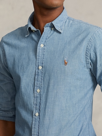 Slim fit Camicia di Polo Ralph Lauren in blu