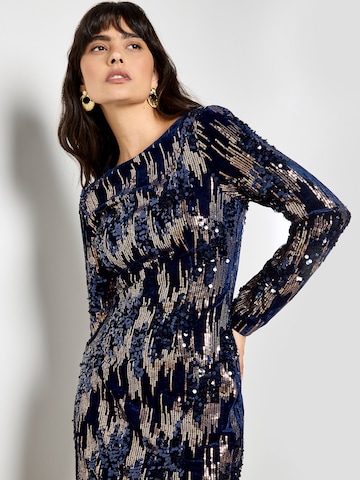 Apricot Mixed Sequin Velvet Bodycon Mini Dress ' ' in Blau