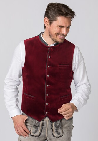 STOCKERPOINT Traditional vest 'Lorenzo' in Red: front
