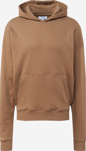 DAN FOX APPAREL Sweatshirt 'Dean' in Bruin: voorkant