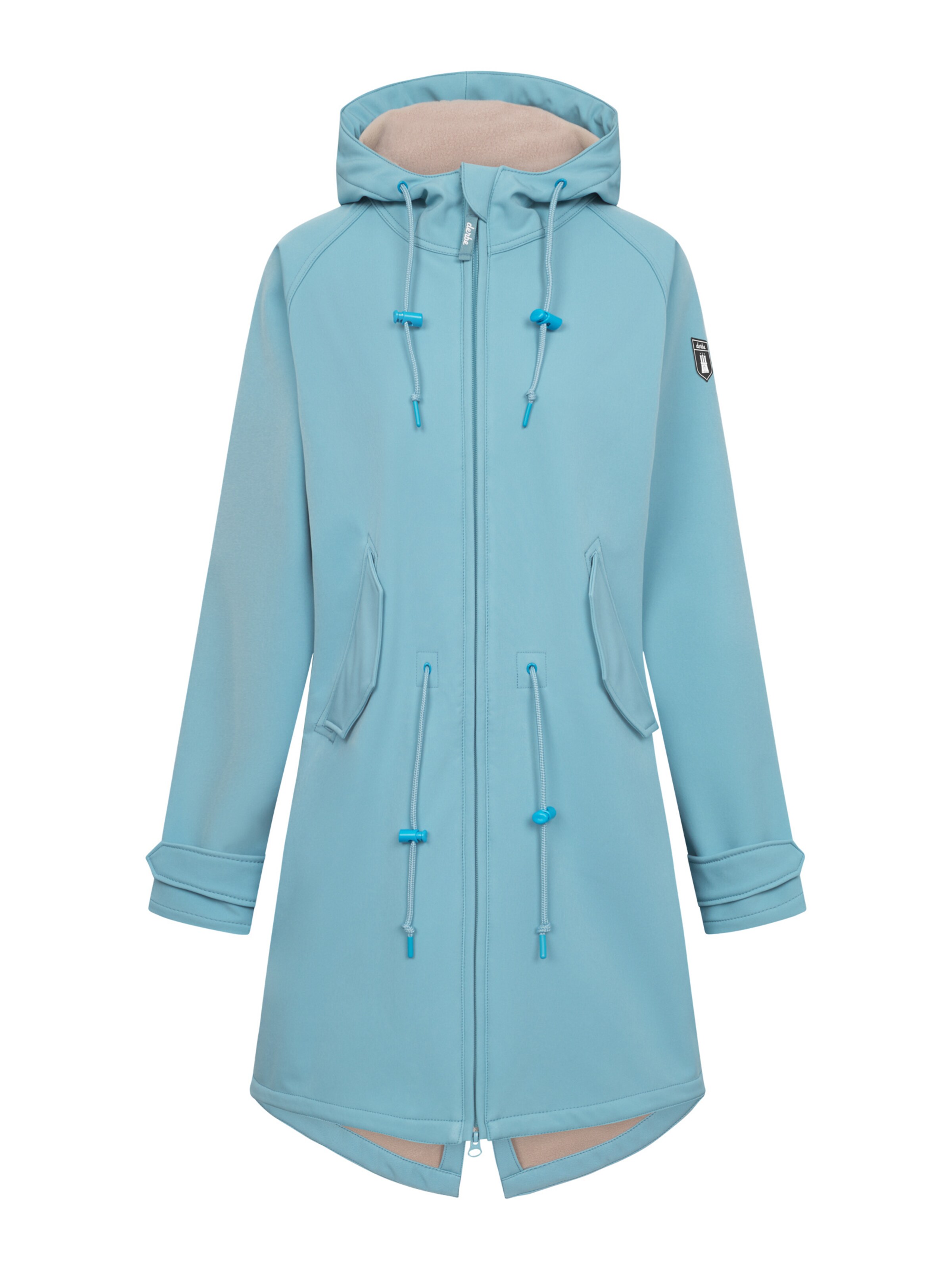 Derbe Functionele jas &#x27;Island Friese&#x27; in Blauw: voorkant