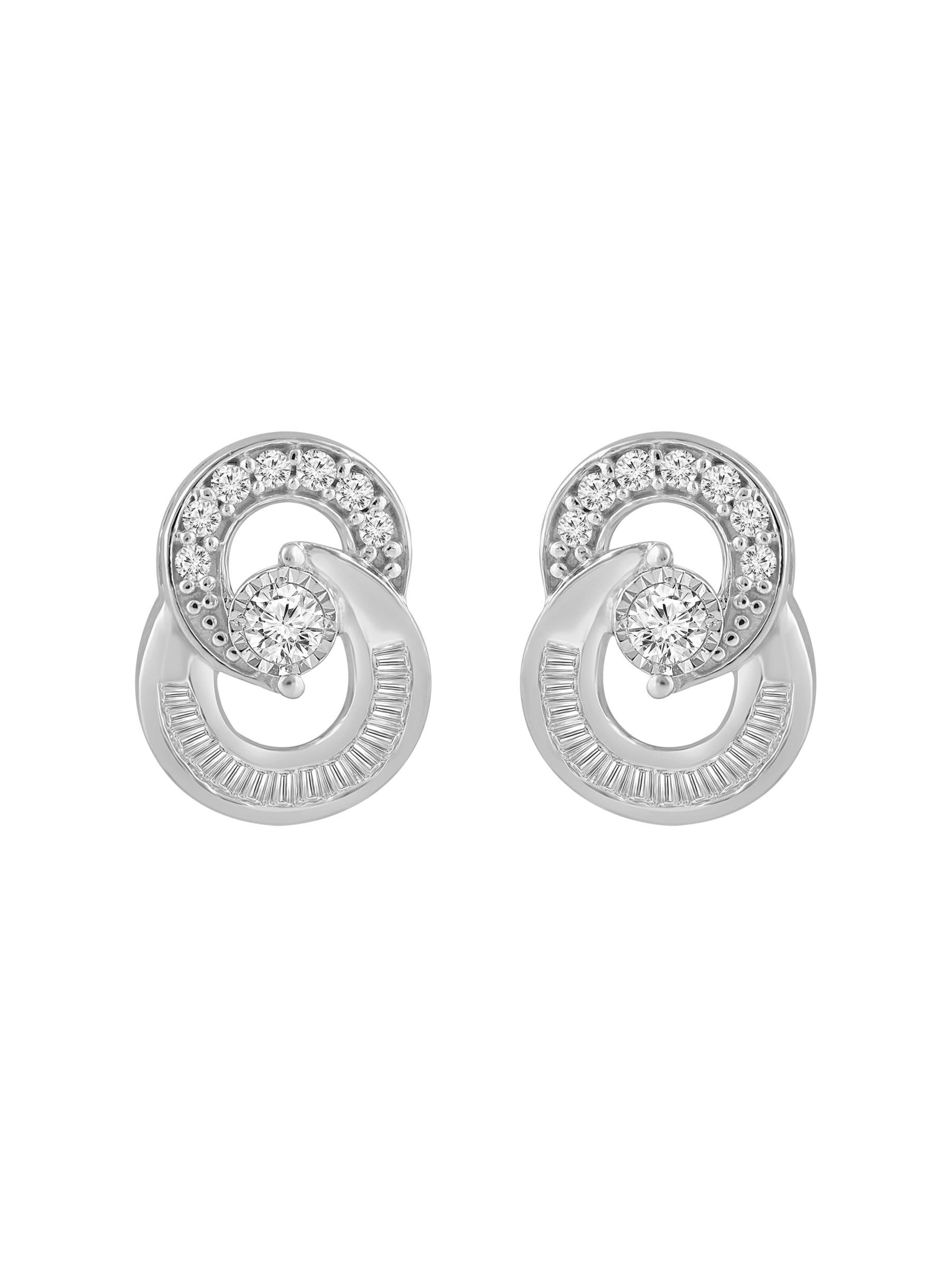 Diamant Exquis - Pendientes en plata: frente