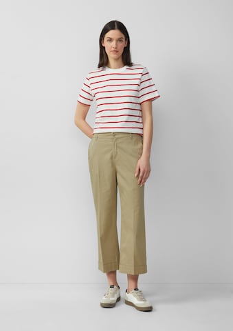 s.Oliver Wide leg Trousers with creases in Brown: front