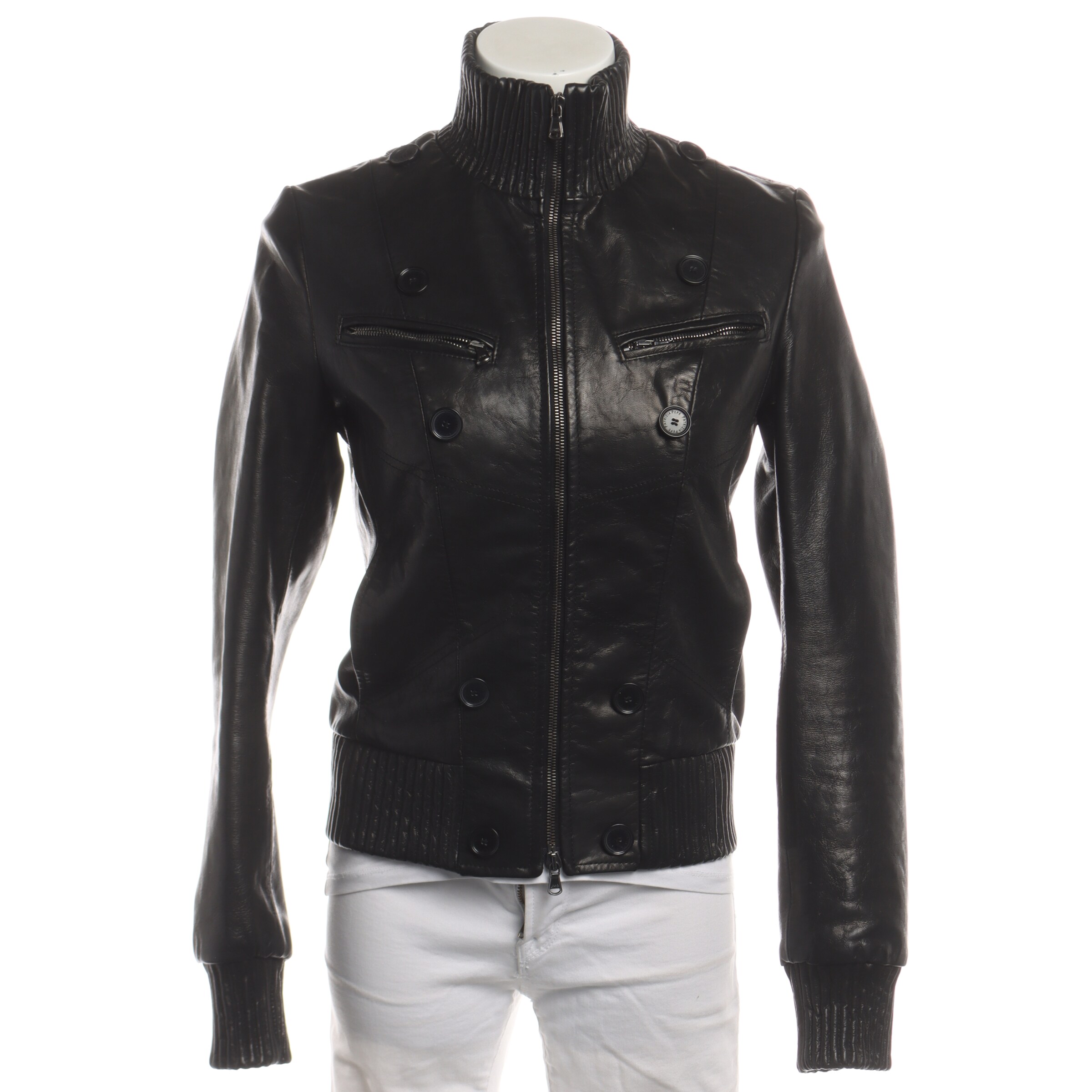 PATRIZIA PEPE Jacket & Coat in S in Black: front