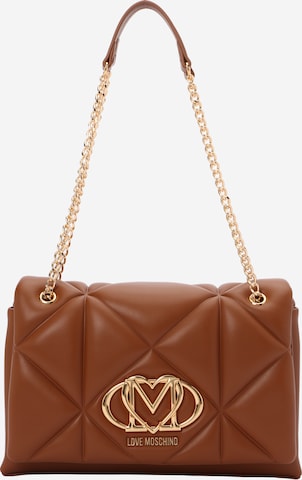 Love Moschino Skuldertaske i brun: forside