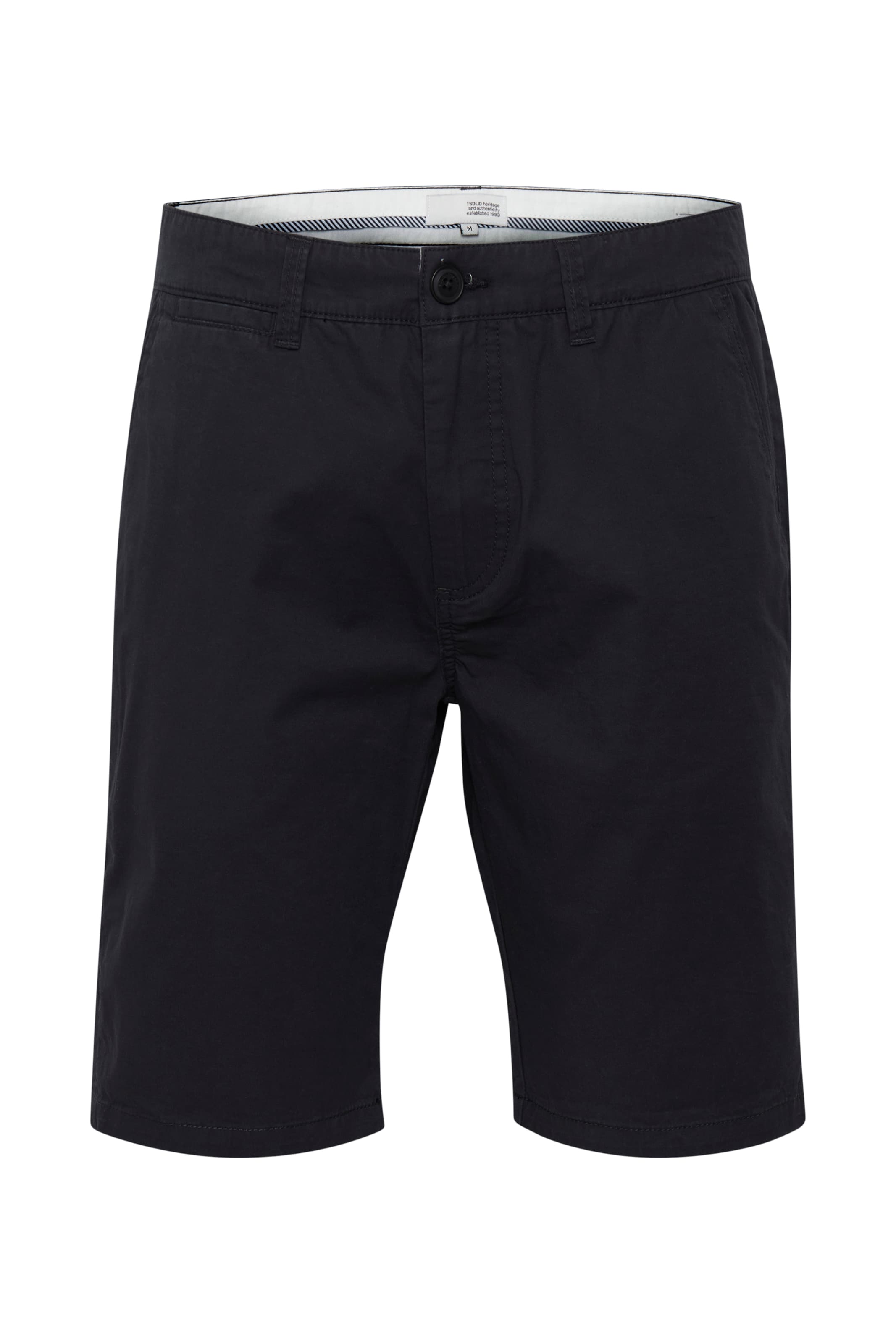 !Solid Regular Chino 'TITAN' in Zwart: voorkant