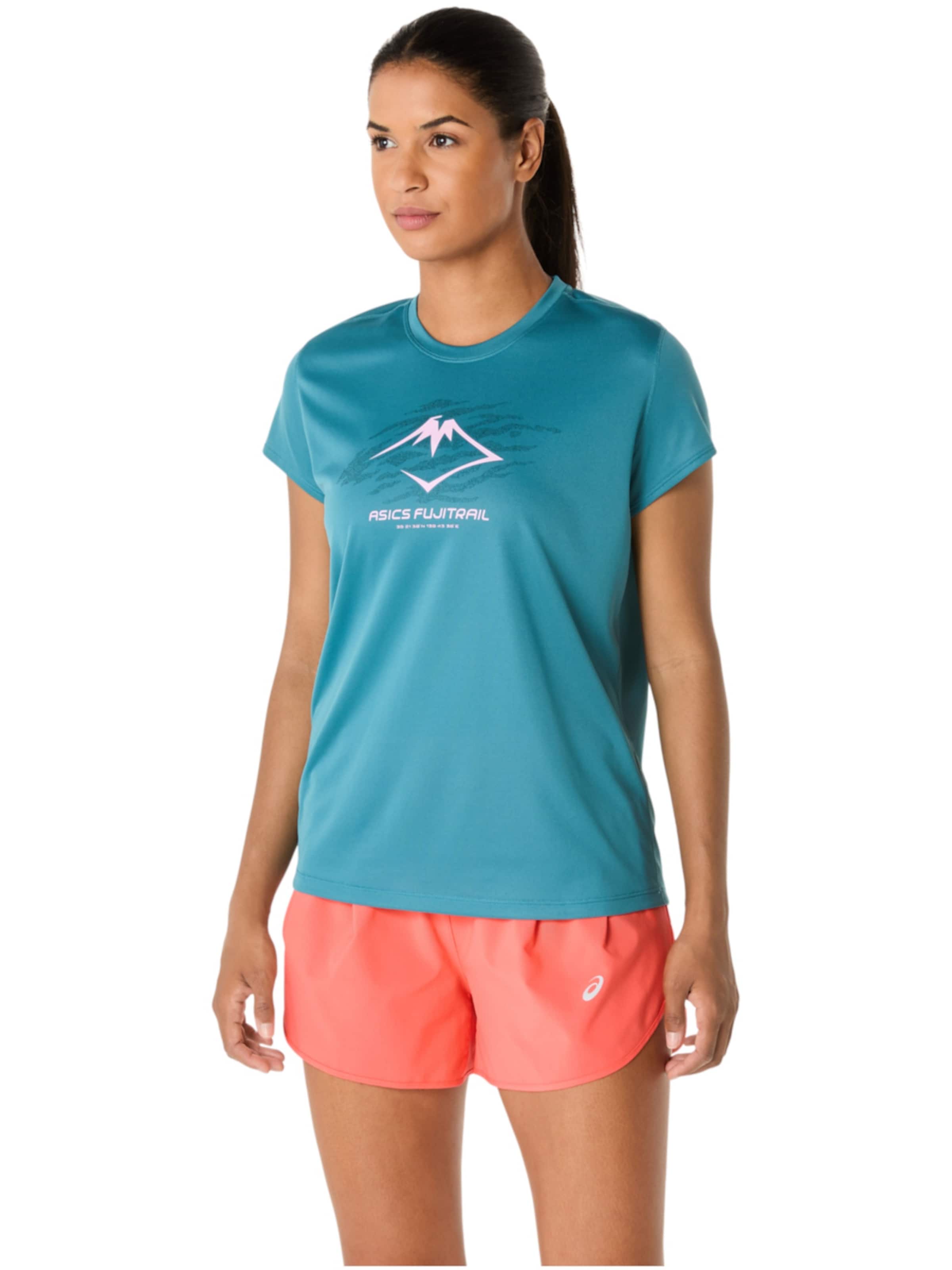 ASICS Shirt 'ASICS Fujitrail Logo SS Top' in Blauw