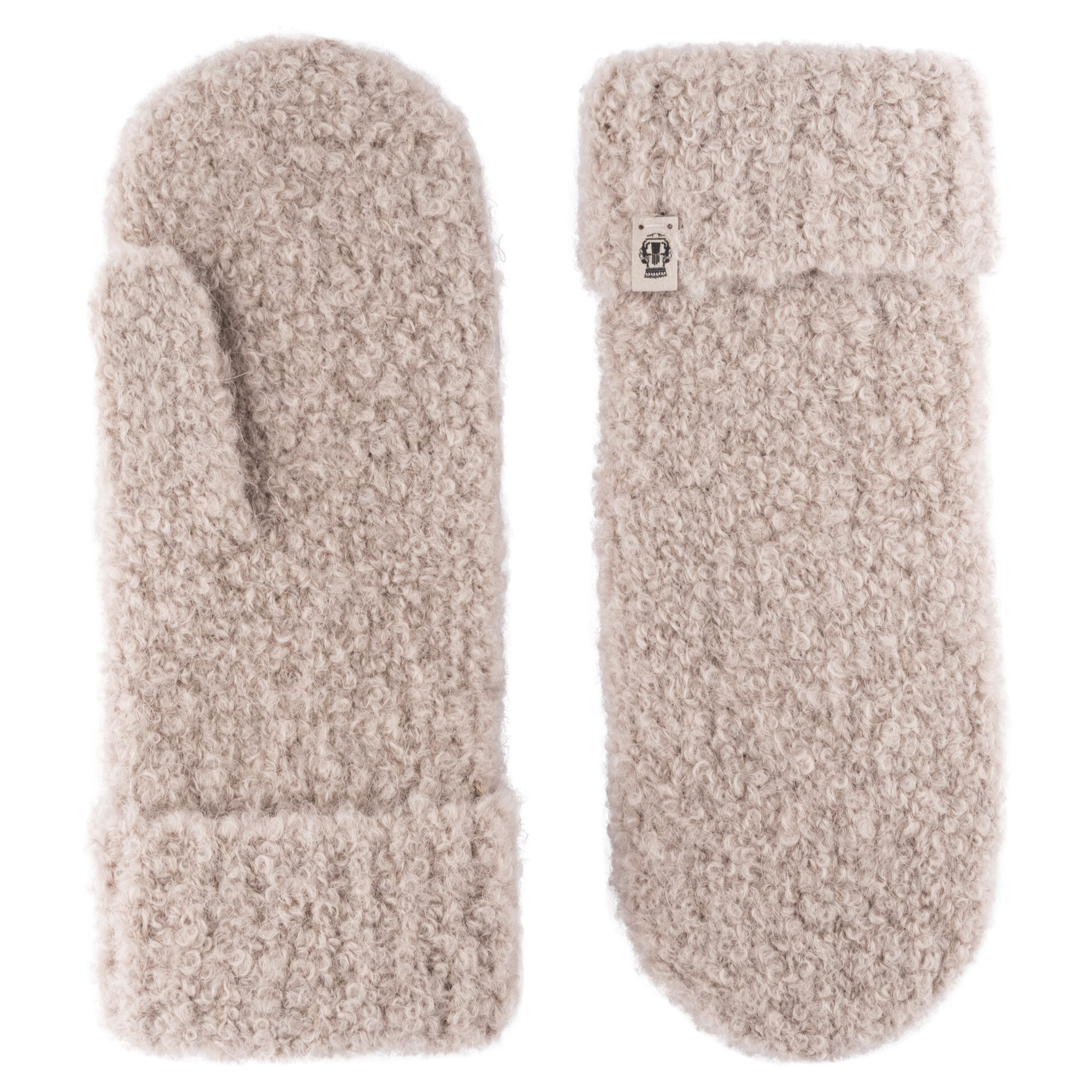 Roeckl Fäustlinge 'CLASSIC BOUCLÉ' in Beige: Vorderseite