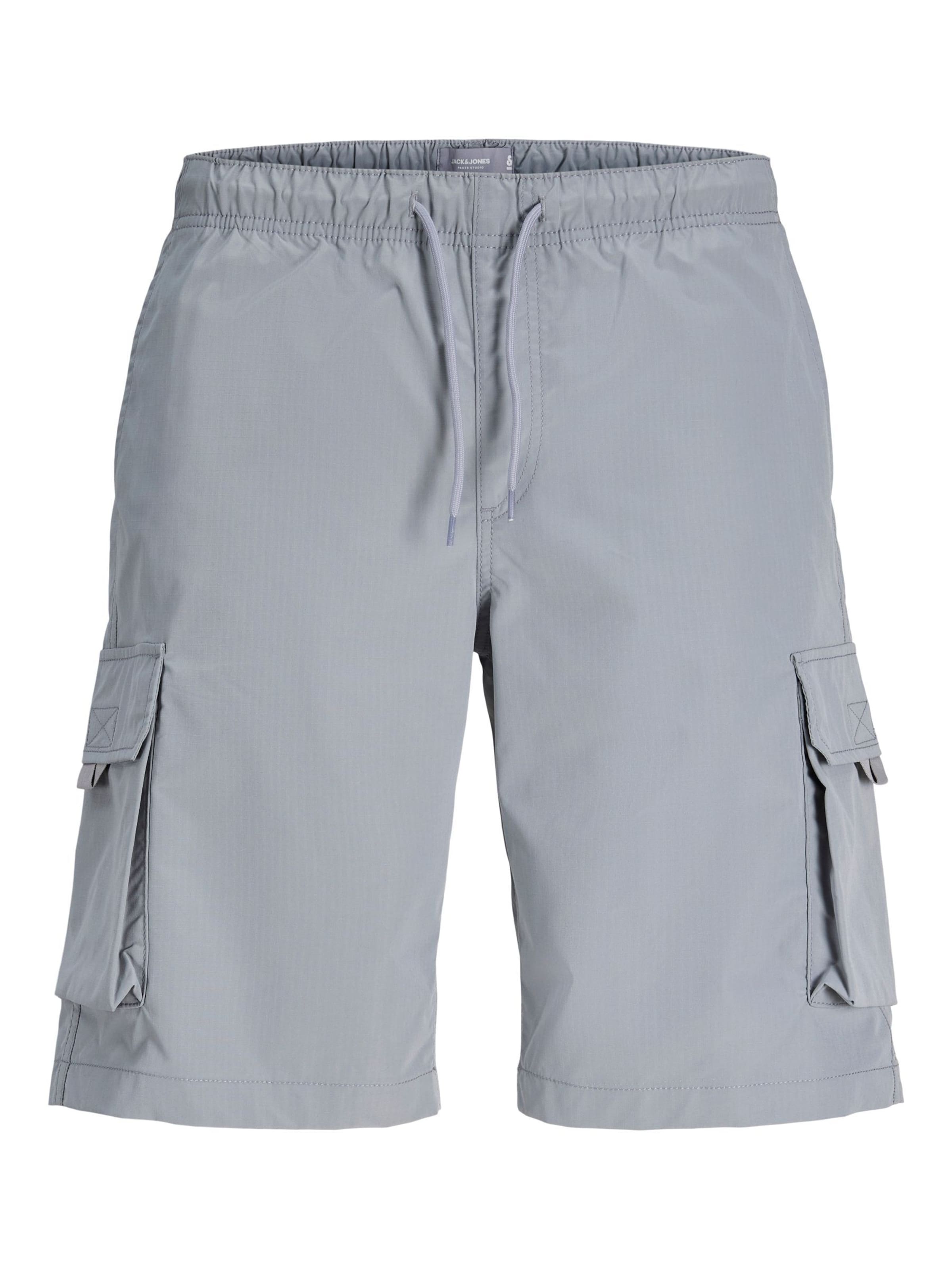 JACK & JONES - Pantalón cargo en gris: frente