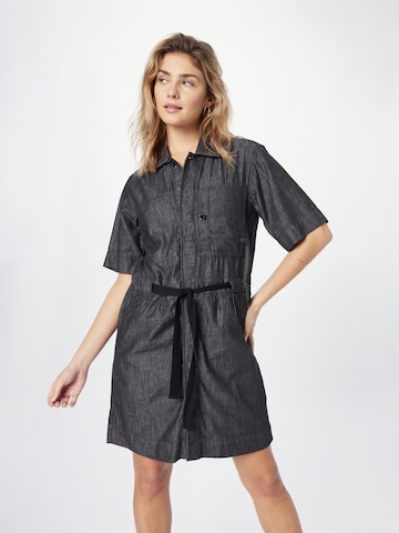 G-Star RAW - Vestido camisero 'Army' en negro: frente