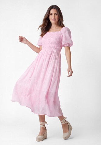 Robe Usha en rose : devant