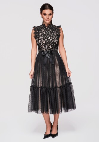 Robe de soirée Ombre en noir : devant