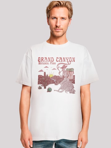 T-Shirt 'US National Parks Grand Canyon Sunrise' F4NT4STIC en blanc : devant
