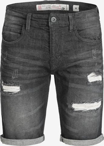 INDICODE JEANS Shorts 'Caden' in Grau: Vorderseite